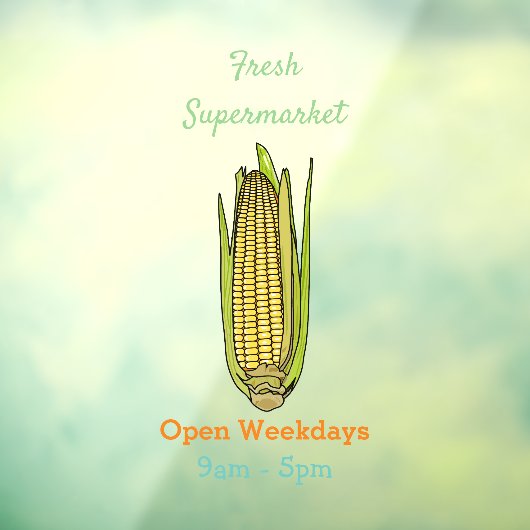 Autocollant Pour Fenêtre Illustration de dessin sur le maïs (Feuille 3)