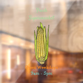 Autocollant Pour Fenêtre Illustration de dessin sur le maïs (Feuille 2)