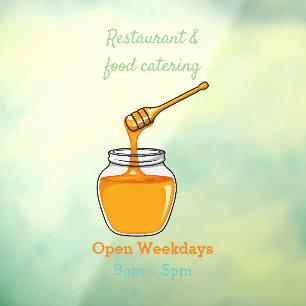 Autocollant Pour Fenêtre Illustration de dessin sur le miel