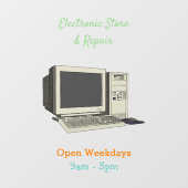 Autocollant Pour Fenêtre Illustration de dessin sur ordinateur (Feuille)