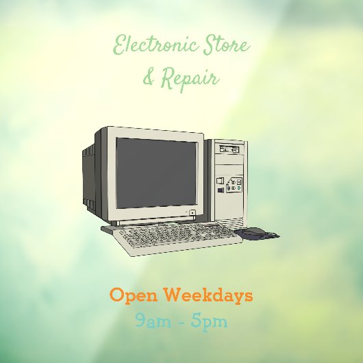 Autocollant Pour Fenêtre Illustration de dessin sur ordinateur (Feuille 3)