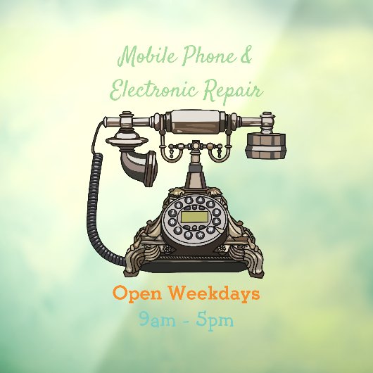 Autocollant Pour Fenêtre Illustration de dessin téléphonique (Feuille 3)