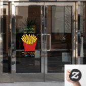 Autocollant Pour Fenêtre Illustration de frites (Porte de bureau)