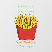 Autocollant Pour Fenêtre Illustration de frites (Feuille)