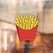 Autocollant Pour Fenêtre Illustration de frites (Feuille 2)