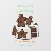 Autocollant Pour Fenêtre Illustration de gâteau de pain d'épices (Feuille)