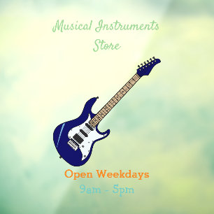 Autocollant Pour Fenêtre Illustration de guitare électrique