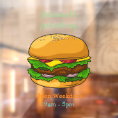 Autocollant Pour Fenêtre Illustration de Hamburger (Feuille 2)