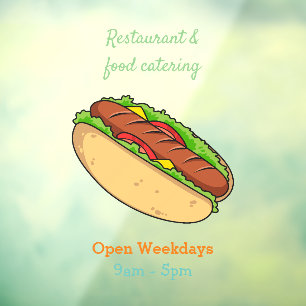 Autocollant Pour Fenêtre Illustration de Hot dog