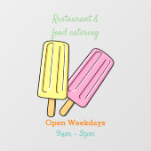 Autocollant Pour Fenêtre Illustration de Ice pop (Feuille)