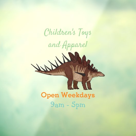 Autocollant Pour Fenêtre Illustration de Kentrosaurus (Feuille 3)