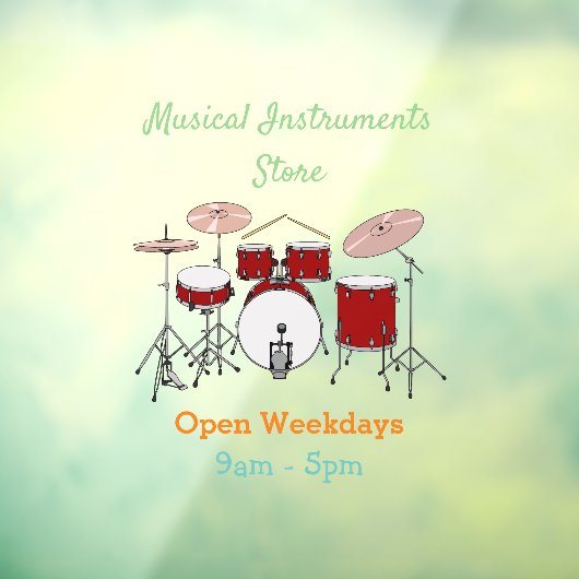 Autocollant Pour Fenêtre Illustration de kit de batterie (Feuille 3)