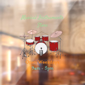 Autocollant Pour Fenêtre Illustration de kit de batterie (Feuille 2)