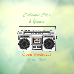 Autocollant Pour Fenêtre Illustration de la bande dessinée radio