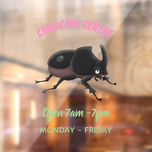 Autocollant Pour Fenêtre Illustration de la caricature du dendroctone du rh