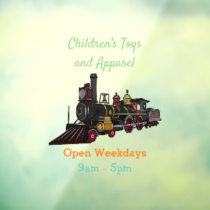 Autocollant Pour Fenêtre Illustration de la locomotive à vapeur