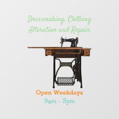 Autocollant Pour Fenêtre Illustration de la machine à coudre (Feuille)