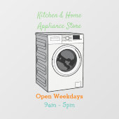 Autocollant Pour Fenêtre Illustration de la machine à laver (Feuille)