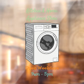 Autocollant Pour Fenêtre Illustration de la machine à laver (Feuille 2)