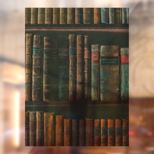 Autocollant Pour Fenêtre Illustration de l'ampoule de bibliothèque (Feuille 2)