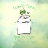 Autocollant Pour Fenêtre Illustration de lave-linge mignonne (Feuille 3)