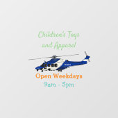 Autocollant Pour Fenêtre Illustration de l'hélicoptère de police (Feuille)