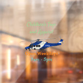 Autocollant Pour Fenêtre Illustration de l'hélicoptère de police (Feuille 2)