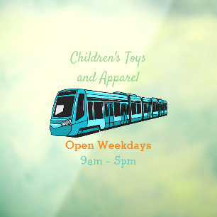 Autocollant Pour Fenêtre Illustration de locomotive électrique