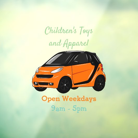 Autocollant Pour Fenêtre Illustration de micro-voiture (Feuille 3)