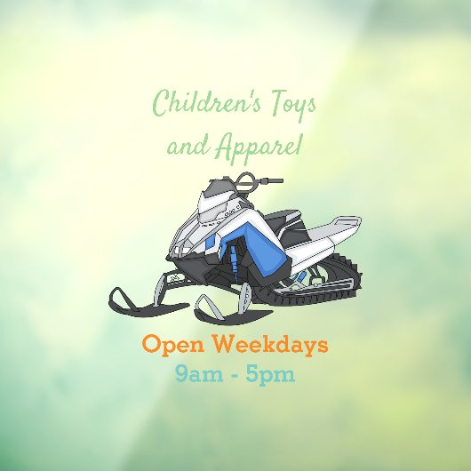 Autocollant Pour Fenêtre Illustration de motoneige (Feuille 3)