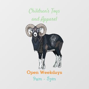 Autocollant Pour Fenêtre Illustration de mouflon, mouton