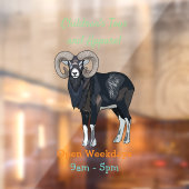 Autocollant Pour Fenêtre Illustration de mouflon, mouton (Feuille 2)