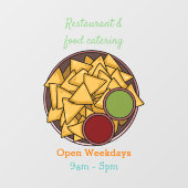 Autocollant Pour Fenêtre Illustration de Nachos (Feuille)