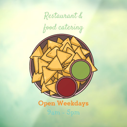 Autocollant Pour Fenêtre Illustration de Nachos (Feuille 3)