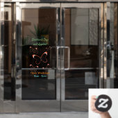 Autocollant Pour Fenêtre Illustration de papillon en verre (Porte de bureau)