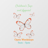 Autocollant Pour Fenêtre Illustration de papillon en verre (Feuille)