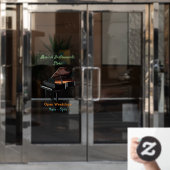 Autocollant Pour Fenêtre Illustration de piano (Porte de bureau)