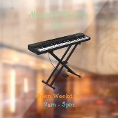 Autocollant Pour Fenêtre Illustration de piano clavier (Feuille 2)