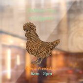 Autocollant Pour Fenêtre Illustration de poulet à la polis chamois (Feuille 2)