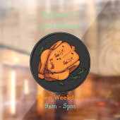 Autocollant Pour Fenêtre Illustration de poulet rôti (Feuille 2)