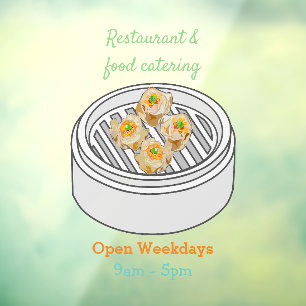 Autocollant Pour Fenêtre Illustration de Shumai dim sum