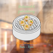 Autocollant Pour Fenêtre Illustration de Shumai dim sum (Feuille 2)