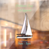 Autocollant Pour Fenêtre Illustration de voilier (Feuille 2)