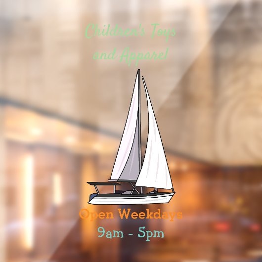 Autocollant Pour Fenêtre Illustration de voilier (Feuille 2)