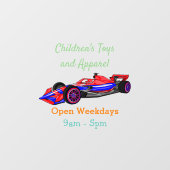 Autocollant Pour Fenêtre Illustration de voiture de course professionnelle (Feuille)