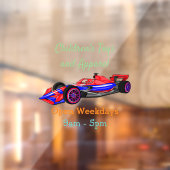 Autocollant Pour Fenêtre Illustration de voiture de course professionnelle (Feuille 2)