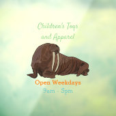 Autocollant Pour Fenêtre Illustration de Walrus (Feuille 3)