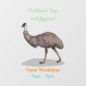 Autocollant Pour Fenêtre Illustration d'Emu bird (Feuille)