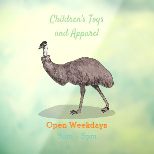 Autocollant Pour Fenêtre Illustration d'Emu bird