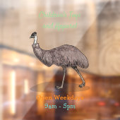 Autocollant Pour Fenêtre Illustration d'Emu bird (Feuille 2)